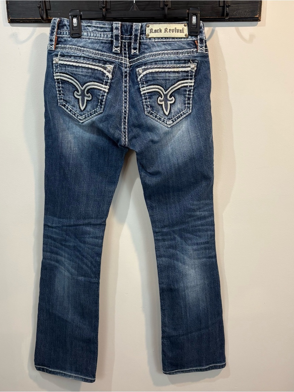 Rock Revival Dee Boot Fleur De Lis Jeans Size 28